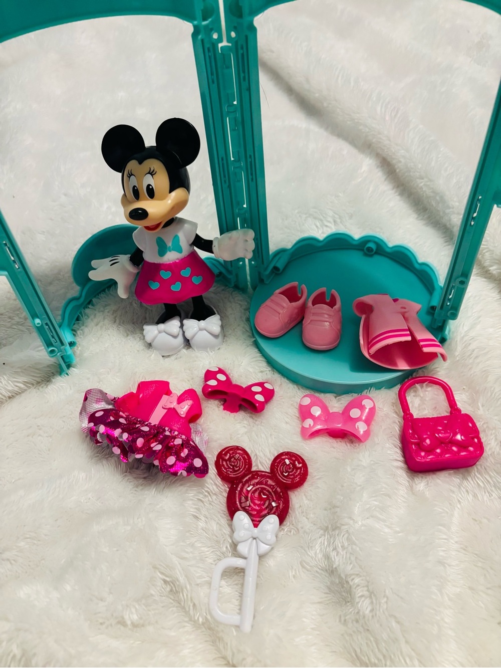 Disney Minnie Mouse Toy Set - Pink & Teal Fashion Accessories